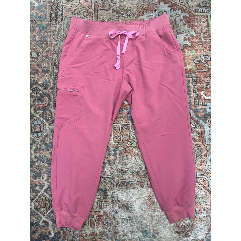 FIGS Zamora Jogger Scrub Pants XL Petite Pink Mauve Scrubs